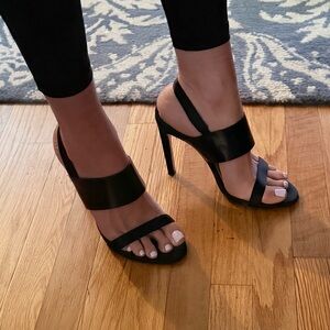 BCBGMaxAzria Black Strappy High Heel Sandals